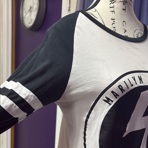 Killstar X MANSON Black and White Graphic Antichrist Superstar Raglan Tee - Picture 4 of 5